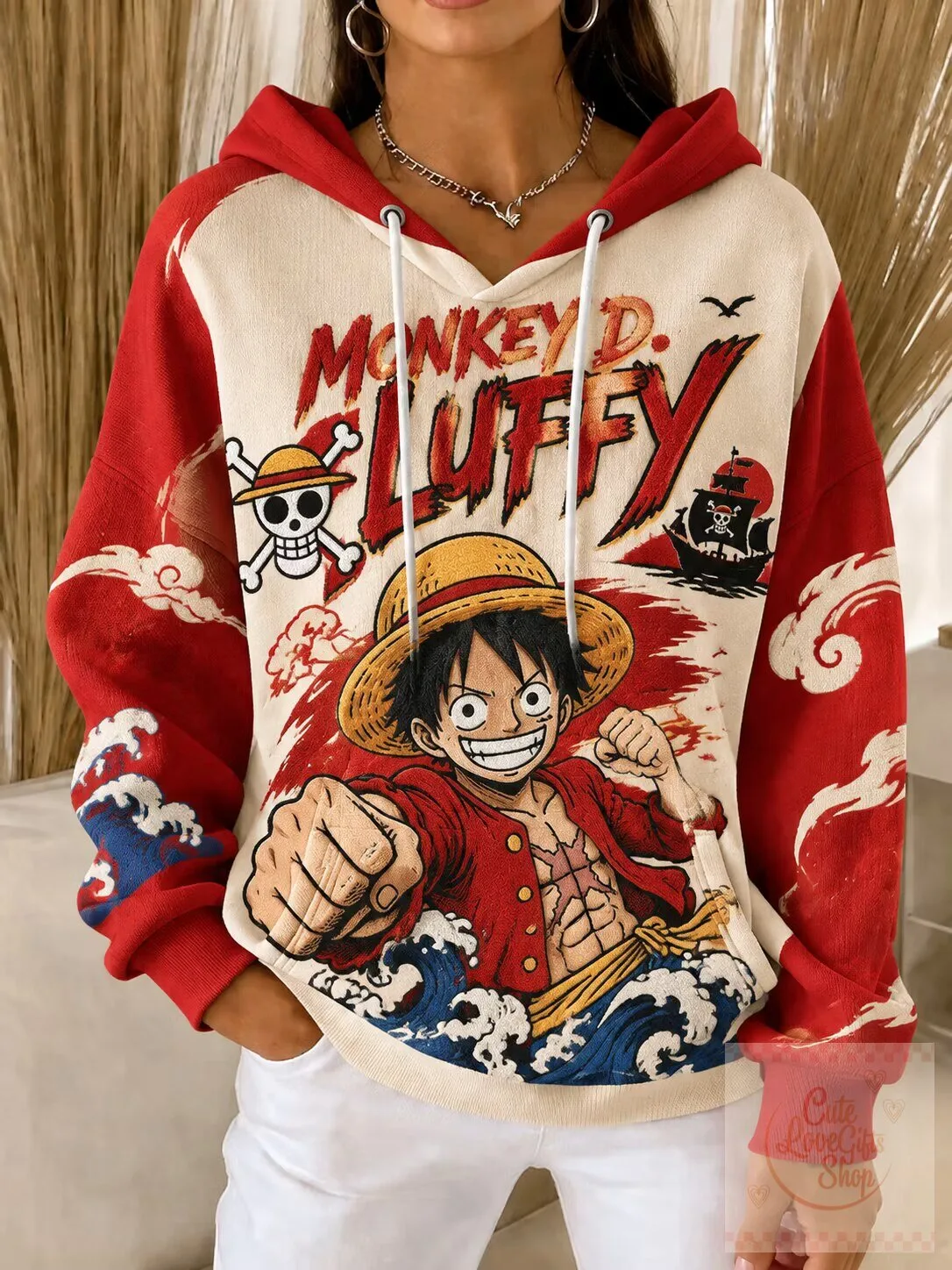 Monkey D. Luffy One Piece Anime Graphic Print Hoodie