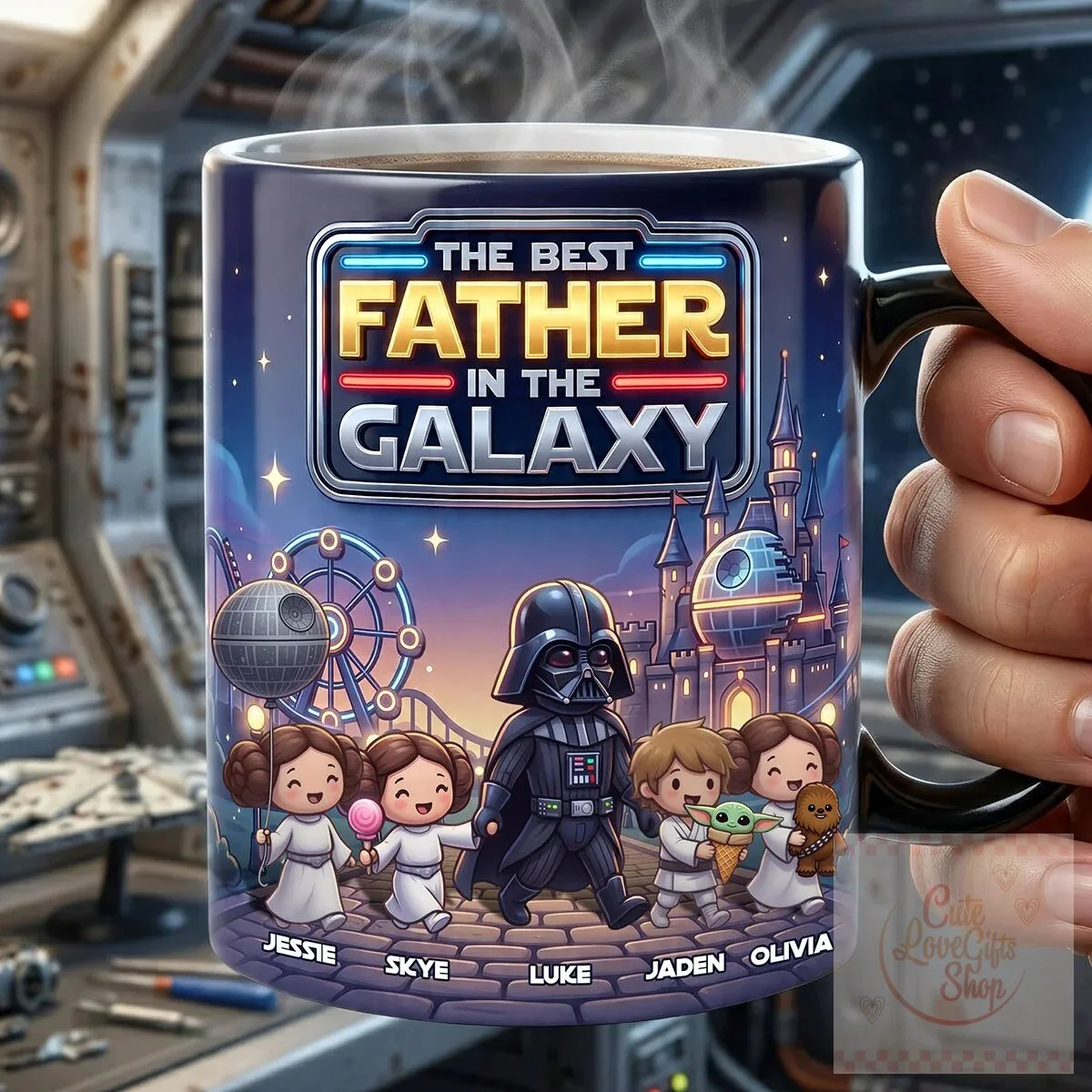 Star Wars The Best Father In The Galaxy Personalized Coffee Mug 4 Star Wars The Best Father In The Galaxy Personalized Coffee Mug