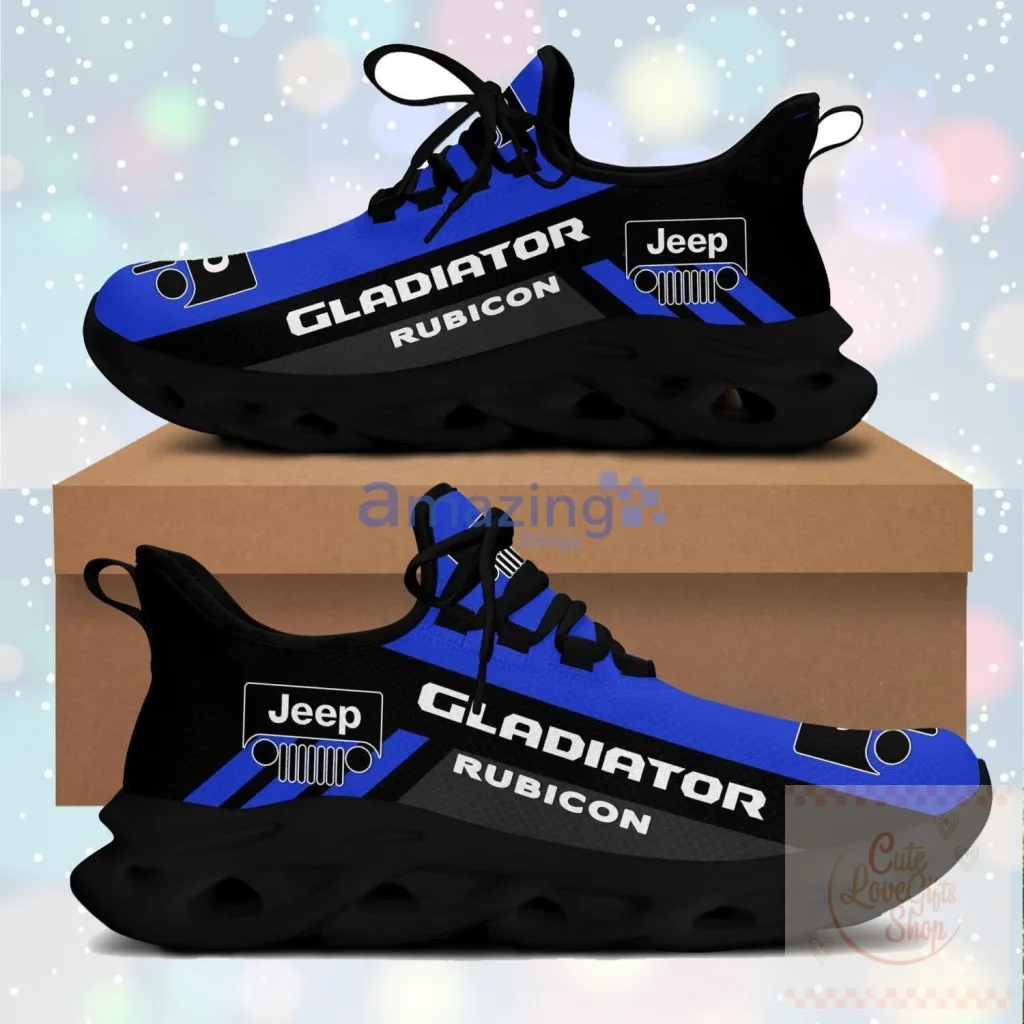 Jeep Gladiator Rubicon Blue and Black Chunky Sneakers for Men and Women Jeep Gladiator Rubicon Blue and Black Chunky Sneakers for Men and Women