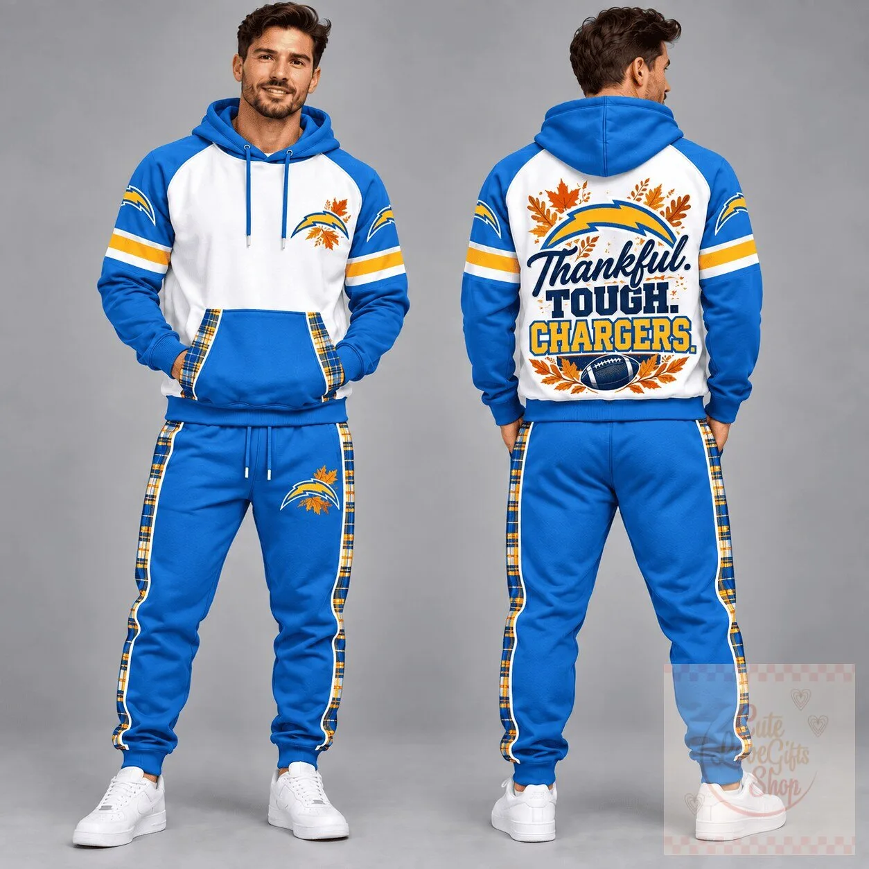 Los Angeles Chargers Thankful Tough Chargers NFL Football Team Hoodie