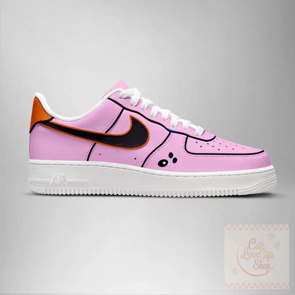 Courage The Cowardly Dog Cartoon Pink Custom Air Force One Shoes 4 Courage The Cowardly Dog Cartoon Pink Custom Air Force One Shoes