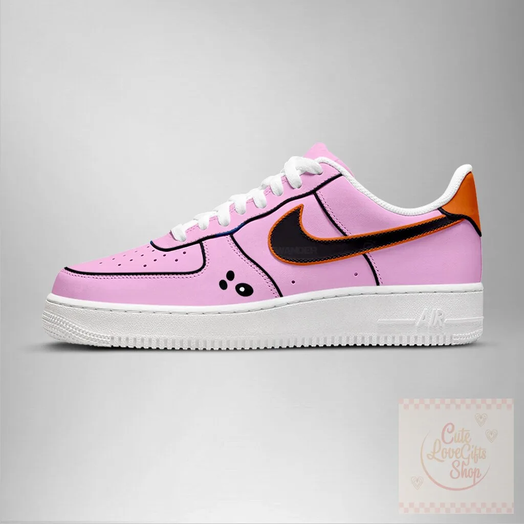 Courage The Cowardly Dog Cartoon Pink Custom Air Force One Shoes 5 Courage The Cowardly Dog Cartoon Pink Custom Air Force One Shoes