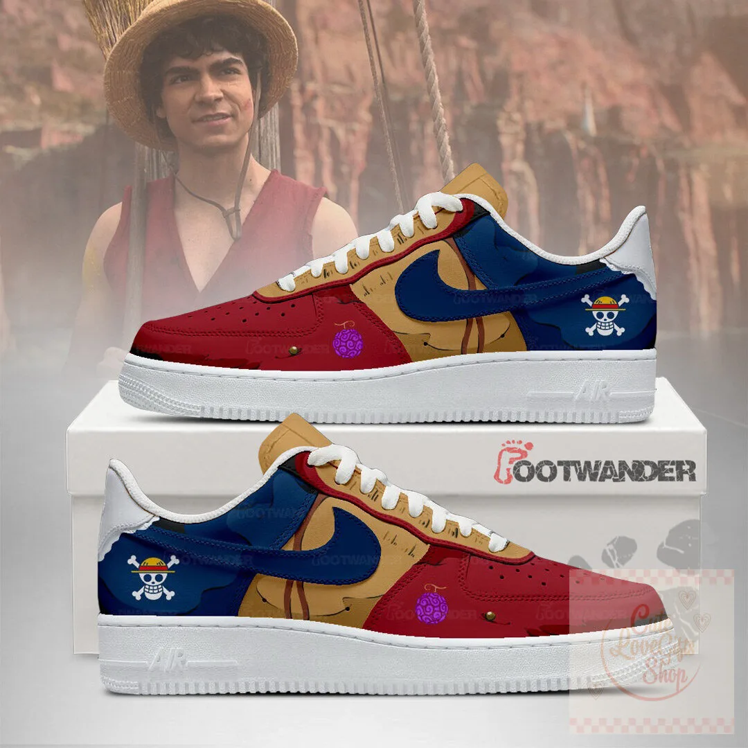One Piece Monkey D. Luffy Live Action Custom Anime Shoes