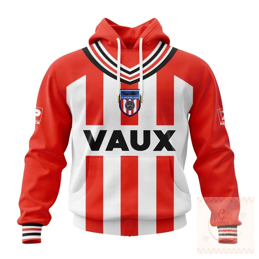 Sunderland Football Club 1987-1988 Home Kit Style Hoodie