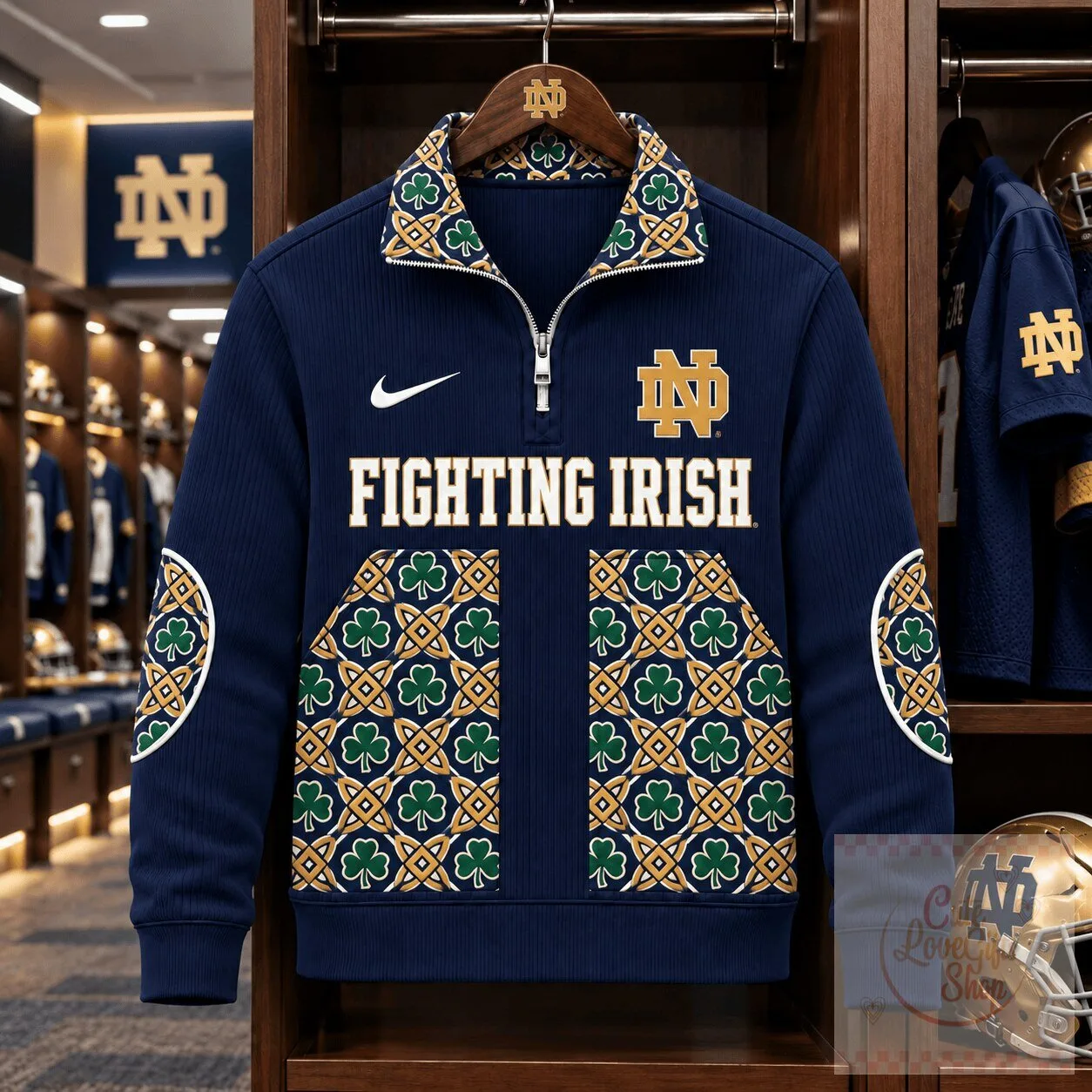 Notre Dame Fighting Irish Premium Quarter-Zip Fleece Sweatshirt
