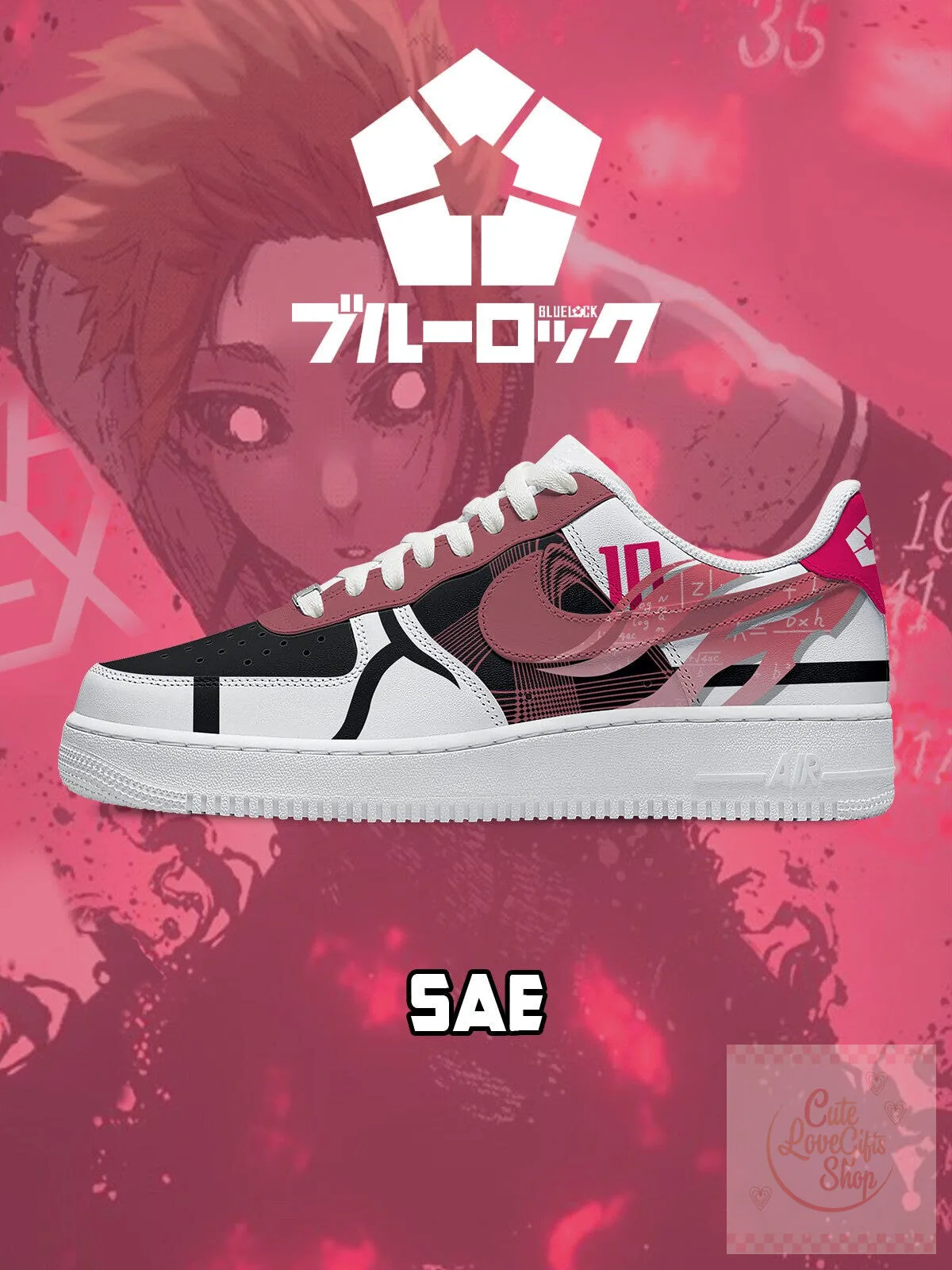 Sae Itoshi Blue Lock Anime Character Custom Designed Sneakers