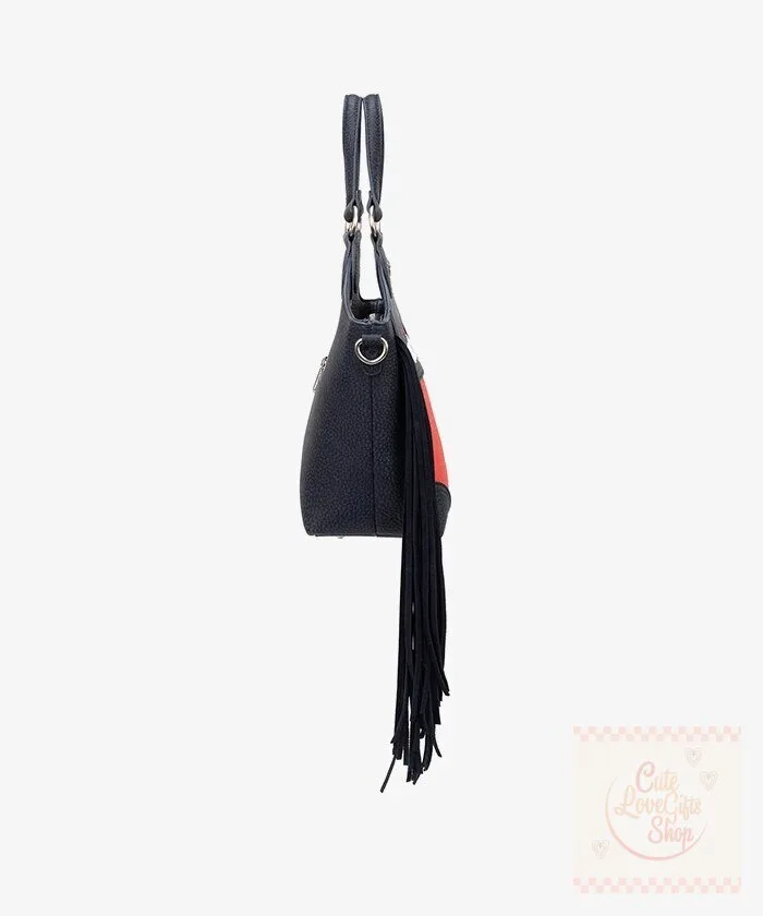Houston Texans Football Team Fringe Red and Blue Faux Leather Tote Bag 15 Houston Texans Football Team Fringe Red and Blue Faux Leather Tote Bag