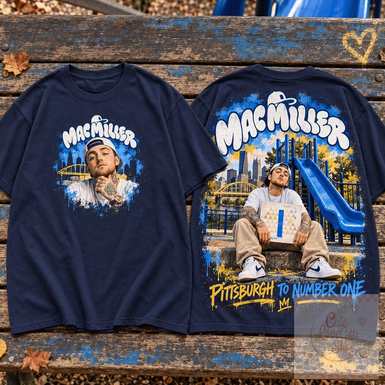 Mac Miller Pittsburgh To Number One Tribute Graphic T-Shirt