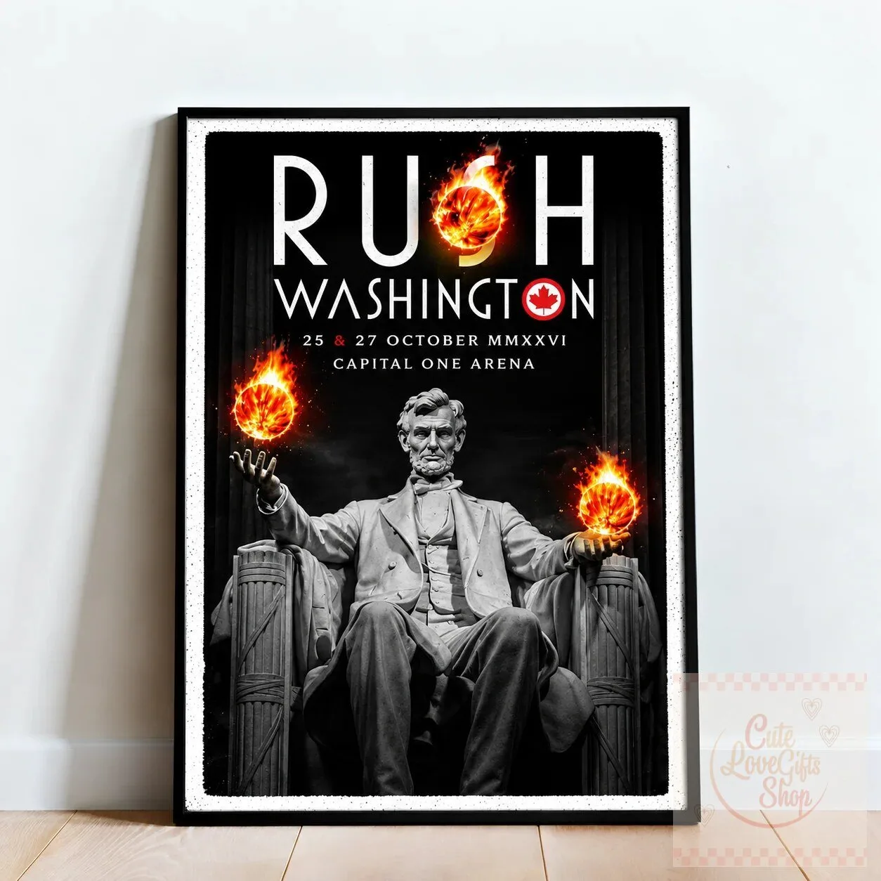 Rush Band Washington Capital One Arena Concert Tour Commemorative Poster